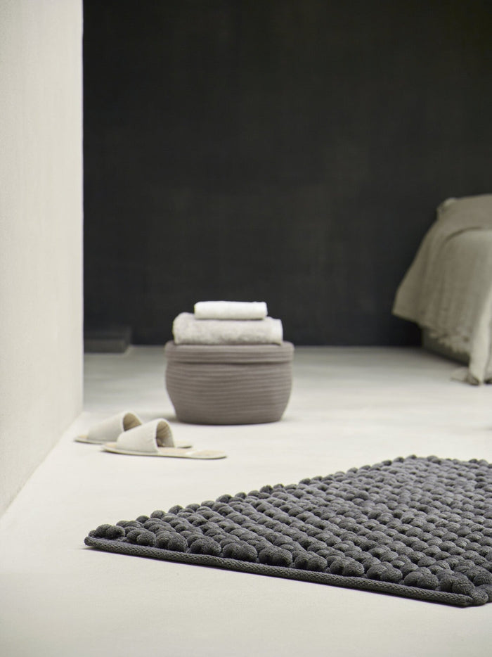 Nomad Badmat Slate | 70 x 120 cm | Zwart | Grijs | Katoen | Polyester