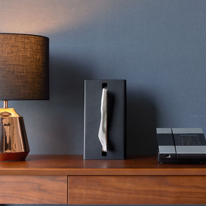 Yamazaki Vertical Tissuebox - Tower - Zwart