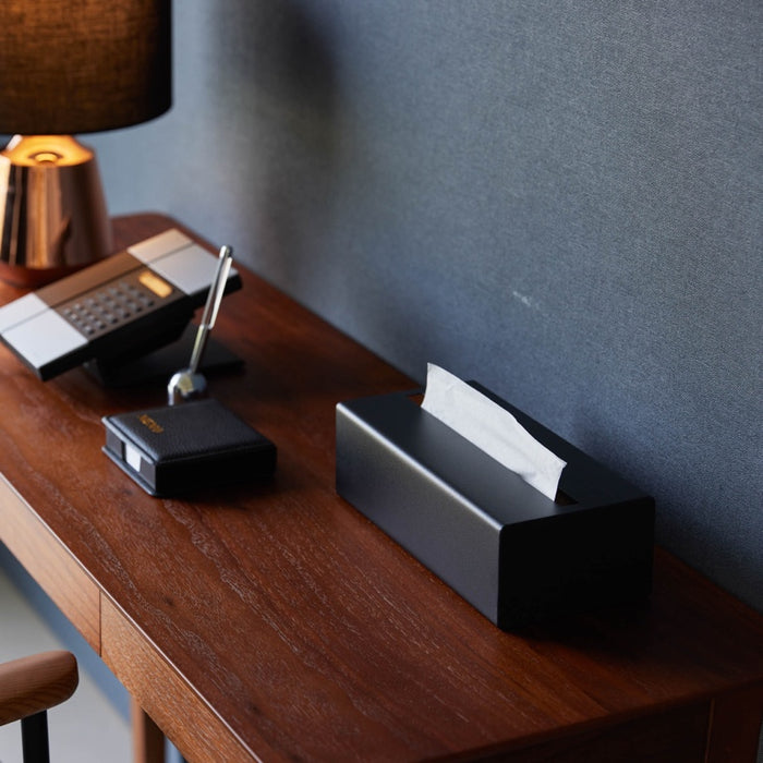 Yamazaki Vertical Tissuebox - Tower - Zwart