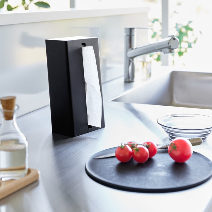 Yamazaki Vertical Tissuebox - Tower - Zwart
