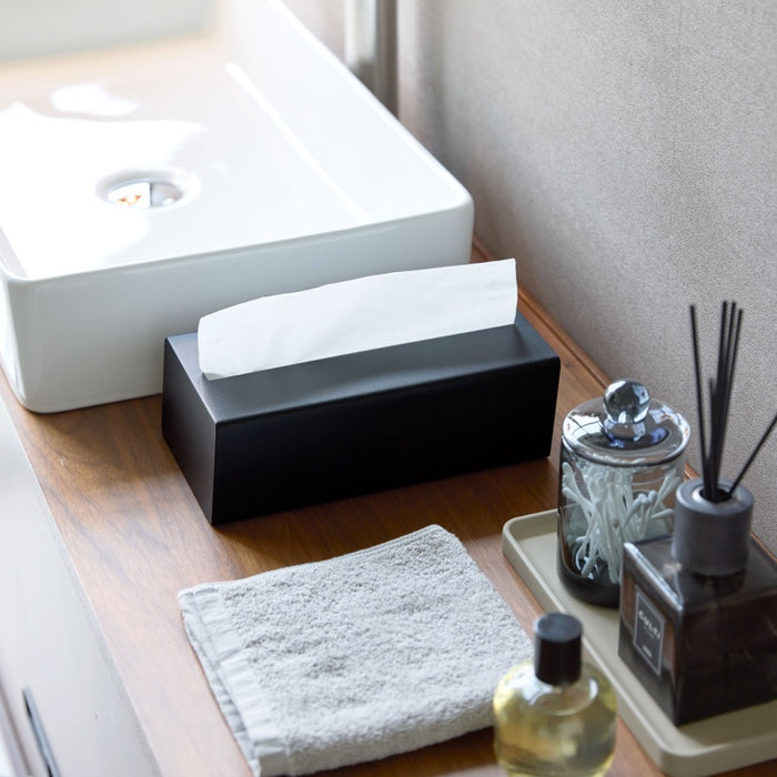 Yamazaki Vertical Tissuebox - Tower - Zwart