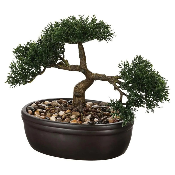 Atmosphera Kunstplant - Bonsai boom- in keramische pot - 23 cm