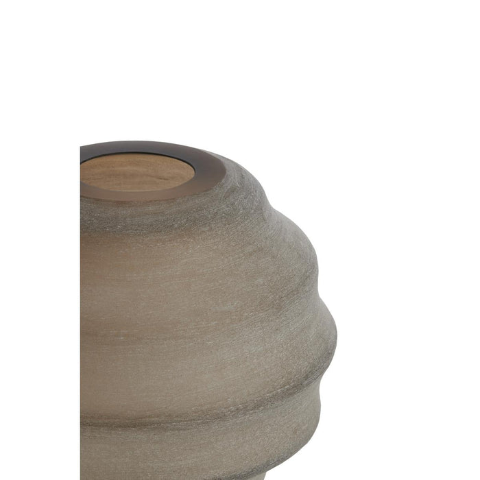 Light & Living Nayoro vaas Ø32,5x29 cm - glas mat lichtbruin