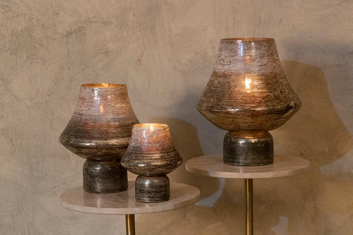 PTMD Soroosh Grey Glass Stormlight On Base M