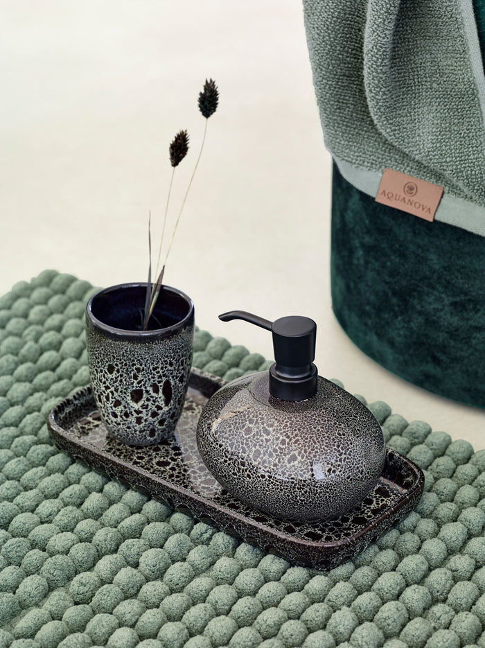 Ugo Tissuehouder Olive Black | Zwart | Grijs | Stoneware