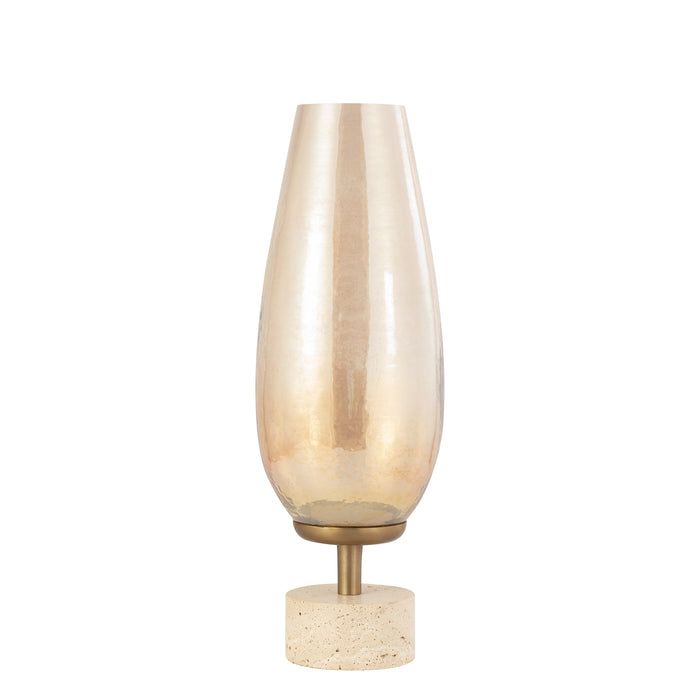 PTMD Sajeth Brass Luster Glass Stormlight On Base L