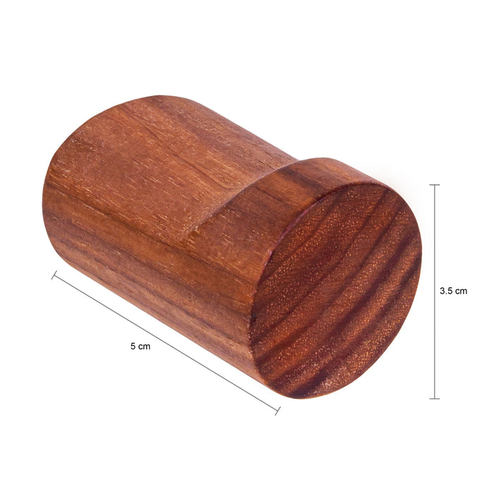 QUVIO Wandkapstok - Hout - donkerbruin - Set van 6