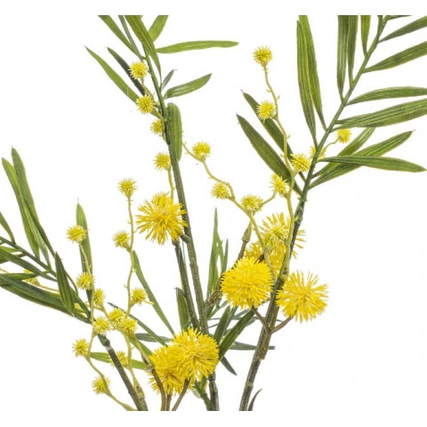 Fleurdirect Kunstbloem Mimosa - Geel - Polyester - 0x70x0cm (BxHxD)