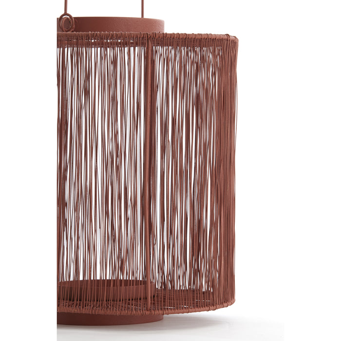 Light & Living Light&living Windlicht 28x20x30 cm BANJO steenrood