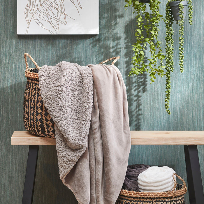 Mica Decorations Mardy Fleece Plaid - L200 x B150 cm - Beige