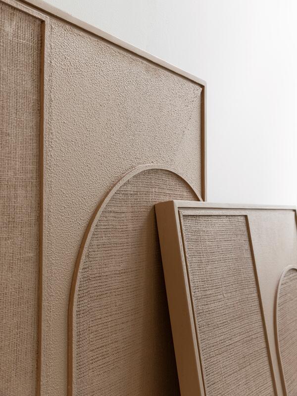 MUST Living Wall Panel Elyn Brown small,102x76x4 cm, brown jute