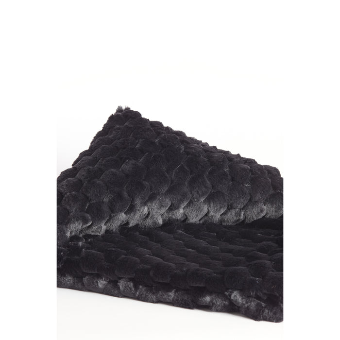 Light & Living Light&living Plaid 170x130 cm VIENNE velvet zwart