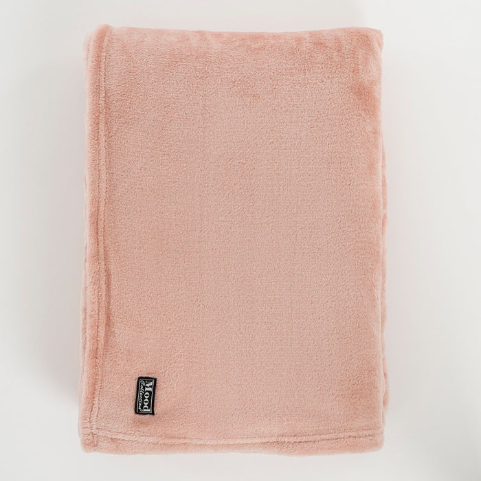 Mica Decorations Famke Fleece Plaid - 180 x 130 cm - Perzik