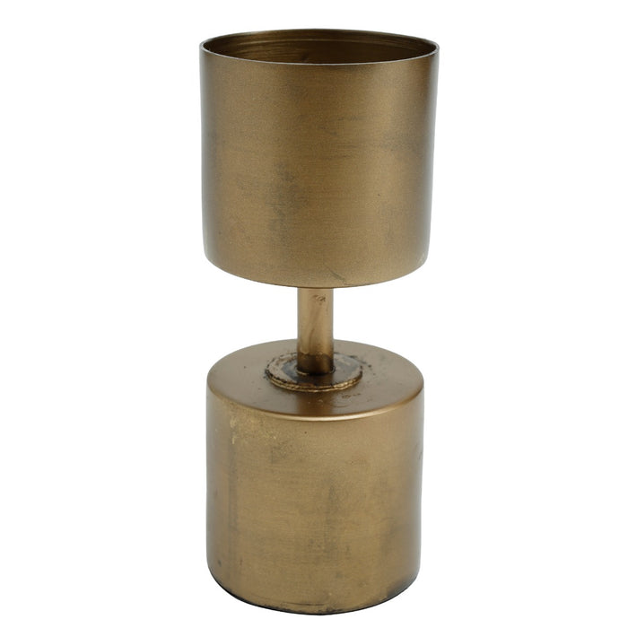 PTMD Jo Brass iron antique candle holder round S|M|L SET van 3