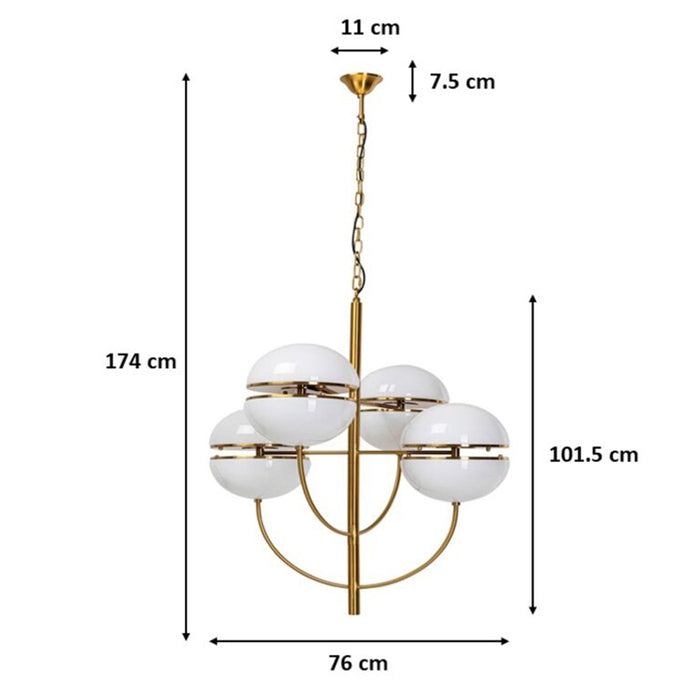Kare Design Leisha Hanglamp goud