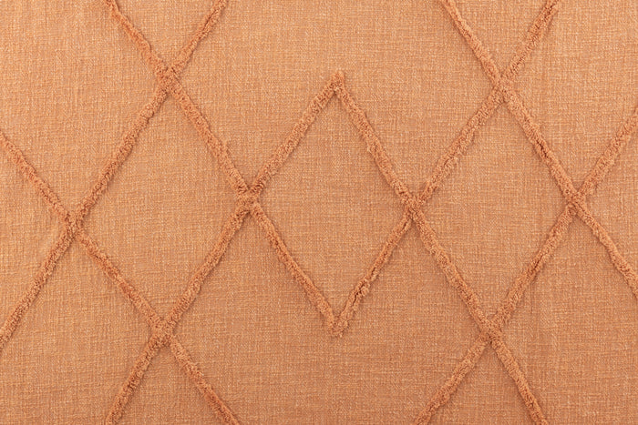 J-line - Plaid Kwastjes Katoen Koraal - 190x56x1cm