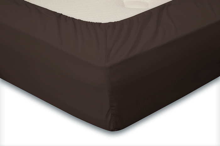 Eleganzzz Hoeslaken Katoen Perkal 35cm Hoekhoogte - bruin