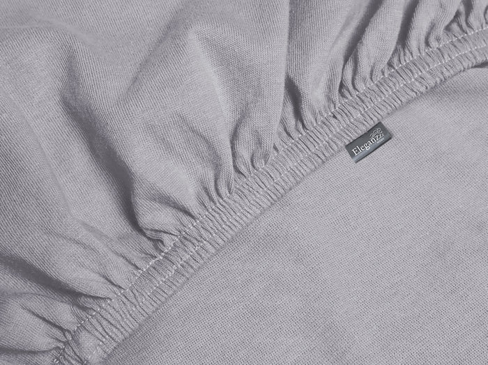 Eleganzzz Splittopper Hoeslaken Jersey Katoen Stretch - licht grijs