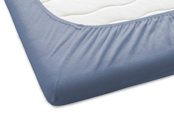 Dutch Dreams Hoeslaken Flanel Stretch - 25cm Hoek - 2x - licht blauw