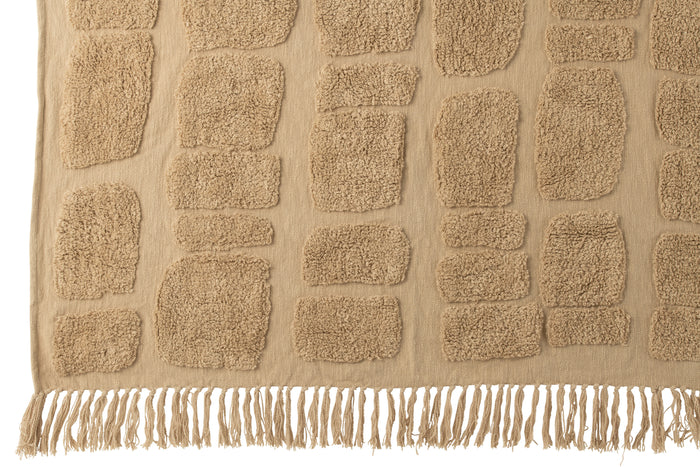 J-line - Plaid Sidney Polyester Beige - 192x123x1cm