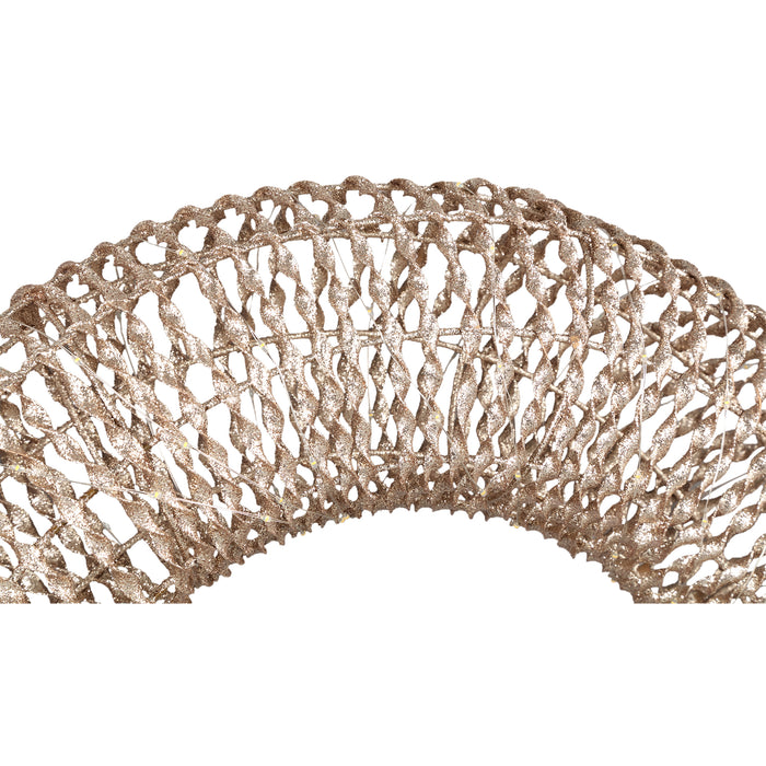 PTMD Hibba Bronze PE wreath iron frame LED lights L