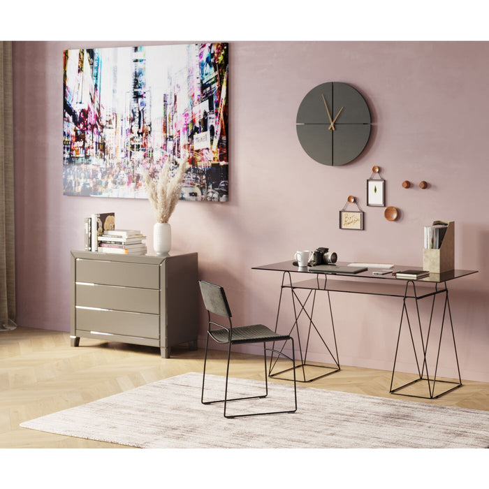 Wandklok Andrea Zwart Ø60cm Kare Design