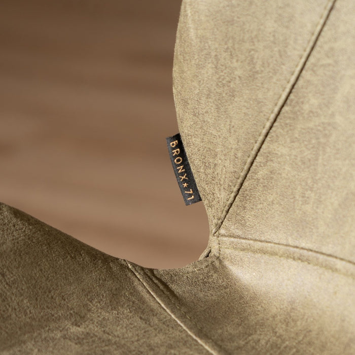 Bronx71 Industriële barkruk Barrel olijfgroen eco leer 69 cm -