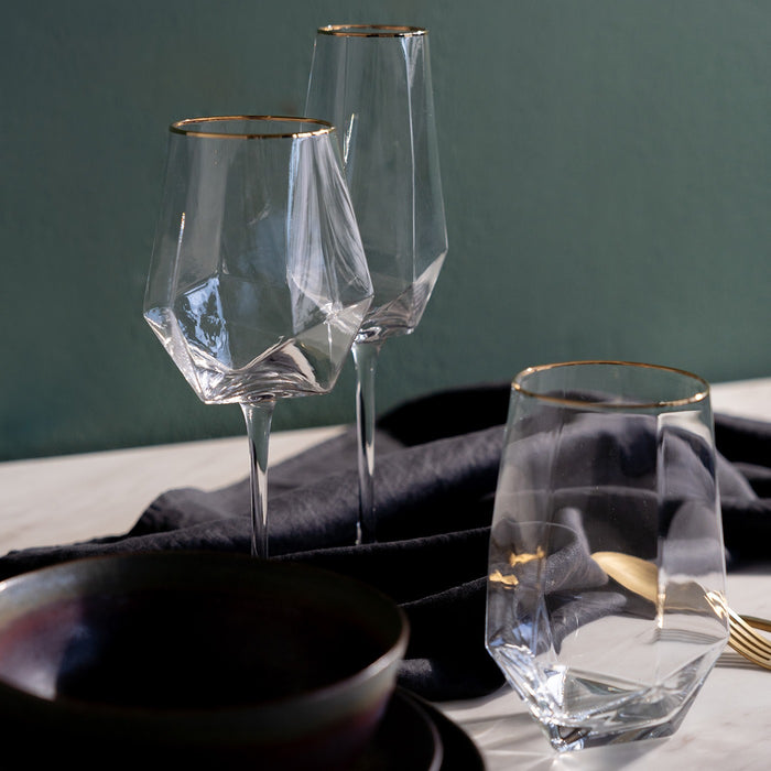 Kare Design Diamond Rim Wijinglazen 4st