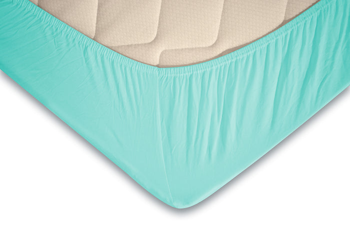 Eleganzzz Topper Hoeslaken Jersey Katoen Stretch - aqua