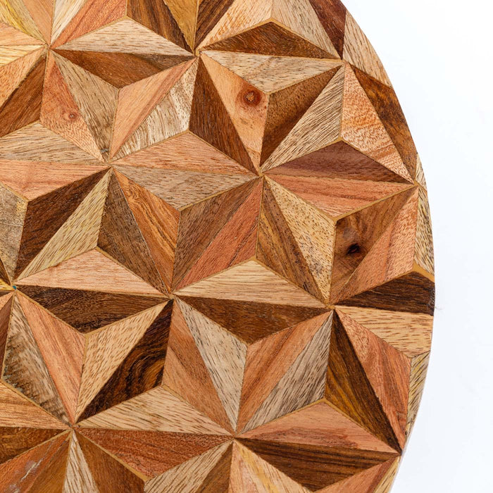 Bijzettafel Domero Geo Ø40cm bruin goud Kare Design