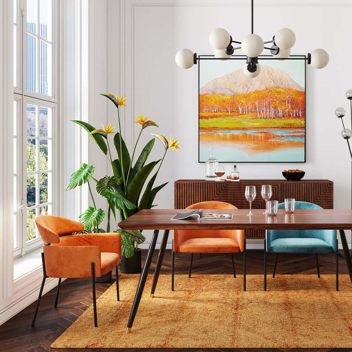 Kare Design Alexia stoel armleuningen - fluweel - oranje