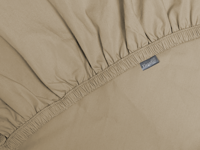 Eleganzzz Topper Hoeslaken Katoen Perkal - zand