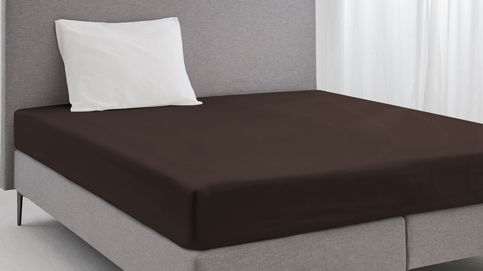 Eleganzzz Hoeslaken Katoen Perkal 35cm Hoekhoogte - bruin