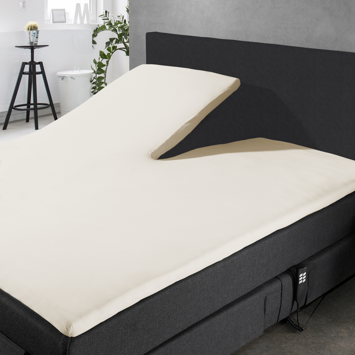 Eleganzzz Splittopper Hoeslaken Perkal Katoen - ivoor