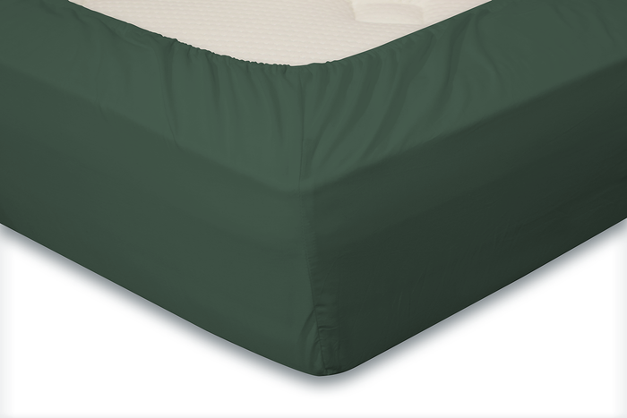 Eleganzzz Hoeslaken Jersey Katoen Stretch 35cm Hoge Hoek - dark green