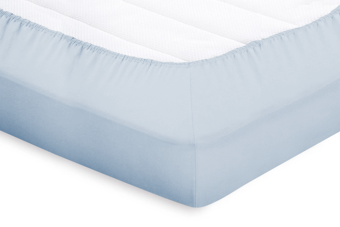 Eleganzzz Splittopper Hoeslaken Perkal Katoen - licht blauw
