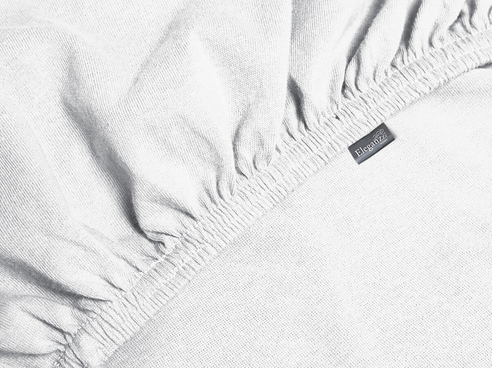 Eleganzzz Hoeslaken Jersey Katoen Stretch 35cm Hoge Hoek - wit