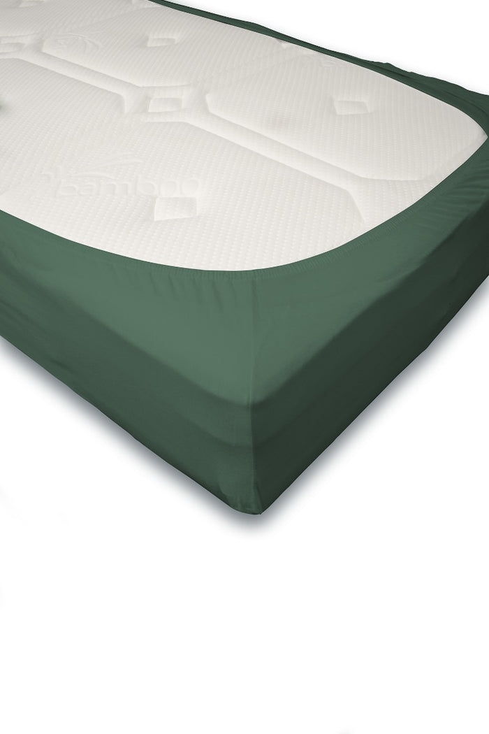 Dutch Dreams Hoeslaken Jersey Katoen - 25cm Hoek - 2x - donker groen