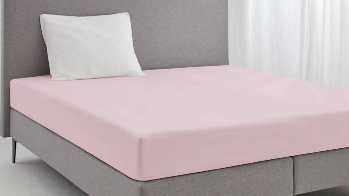 Eleganzzz Hoeslaken Katoen Perkal 35cm Hoekhoogte roze