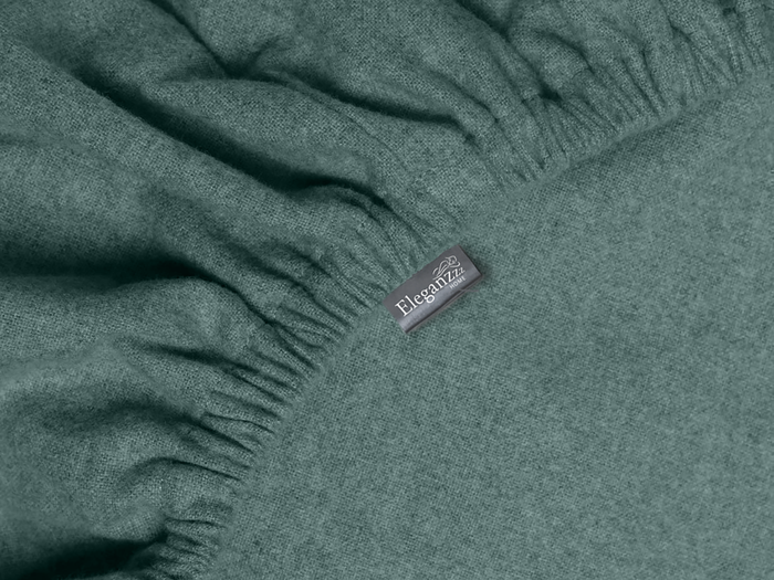 Eleganzzz Hoeslaken Flanel 35cm Hoekhoogte groen