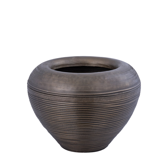 PTMD Dineo Antique Brass Sheet Alu Bombey Pot S