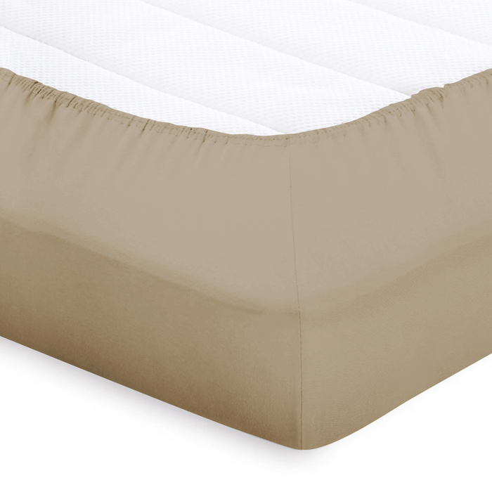 Eleganzzz Topper Hoeslaken Katoen Perkal - zand