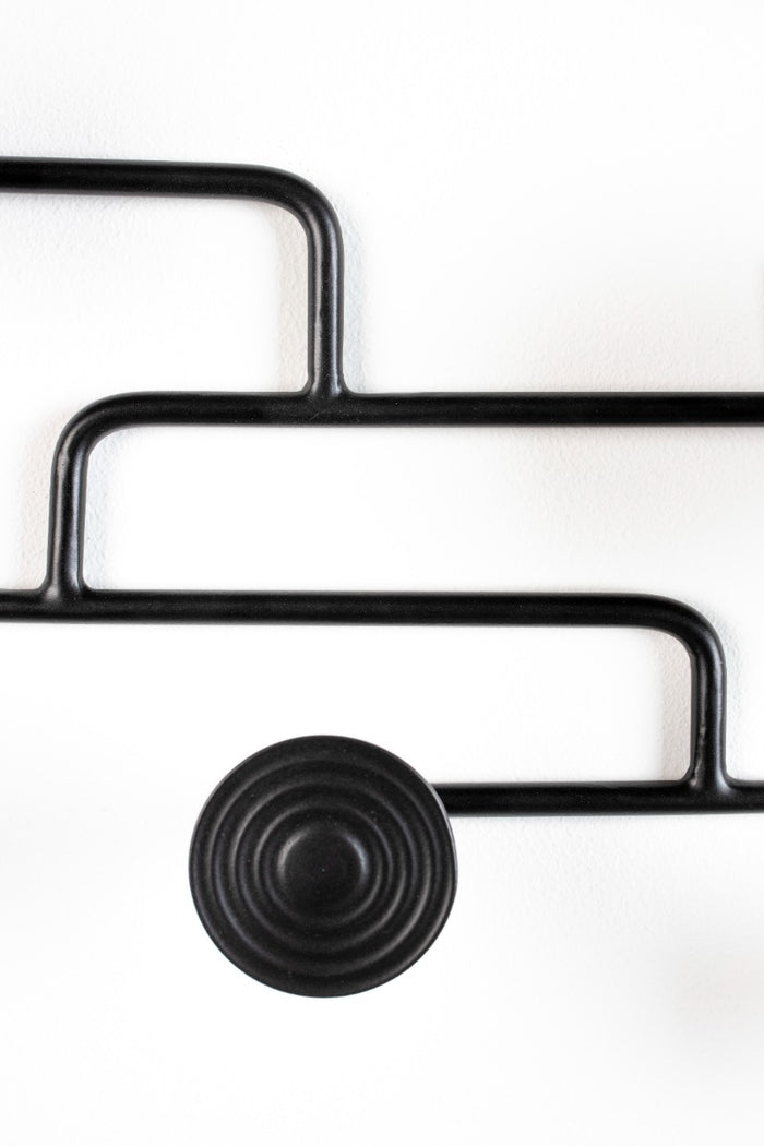 BOLD MONKEY Wall Coat Rack Hypnotising Black