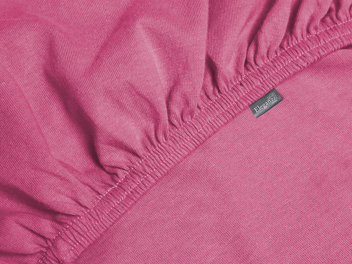 Eleganzzz Topper Hoeslaken Jersey Katoen Stretch - fuchsia