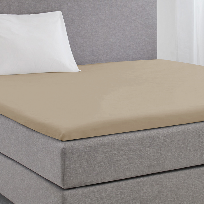 Eleganzzz Topper Hoeslaken Katoen Perkal - zand