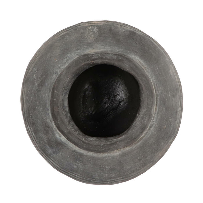 DK Design vaas kruik model streep - klei grijs - D24 x H26 cm