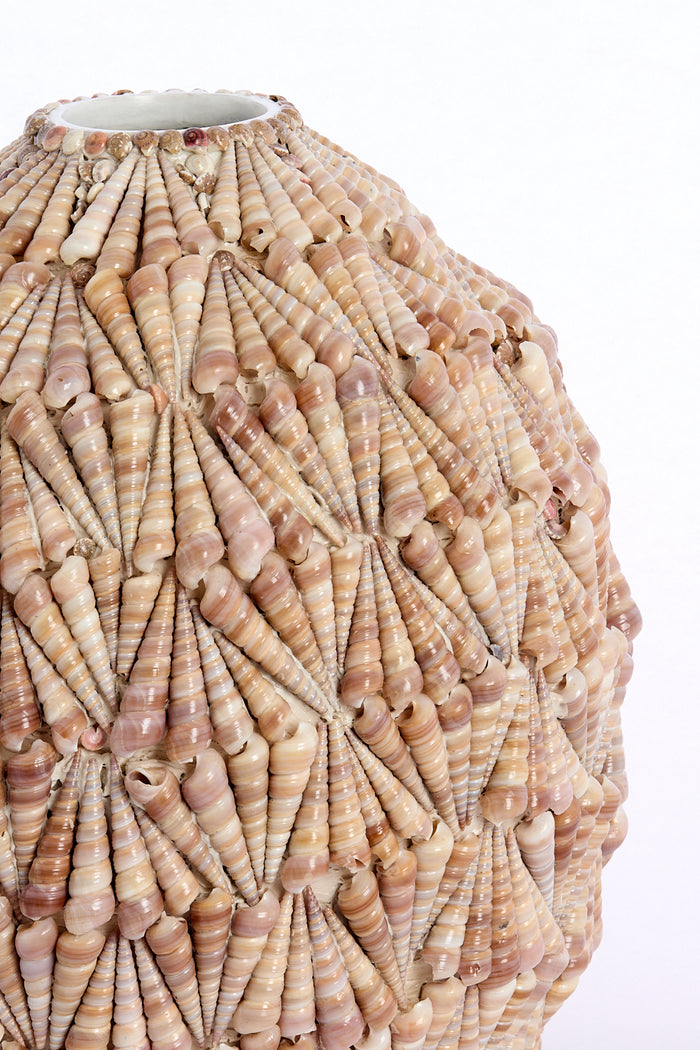 Light & Living - Vaas SHELL - Ø33x37cm - Bruin