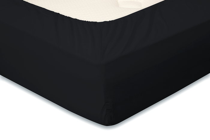 Eleganzzz Hoeslaken Jersey Katoen Stretch 35cm Hoge Hoek - zwart