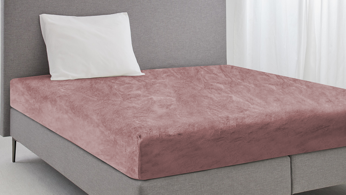 Eleganzzz Hoeslaken Flanel Fleece 35cm Hoekhoogte - old rose