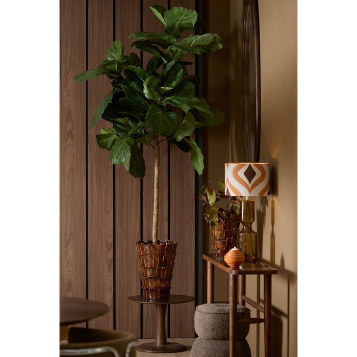 Light&living Vaas deco Ø33x43 cm BANYA keramiek glans donker bruin